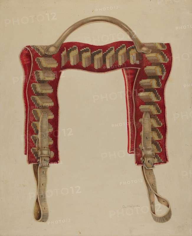Shawl Strap, c. 1938. Creator: Grace Halpin.