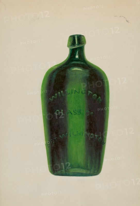 Glass Bottle, c. 1939. Creator: Maud M Holme.