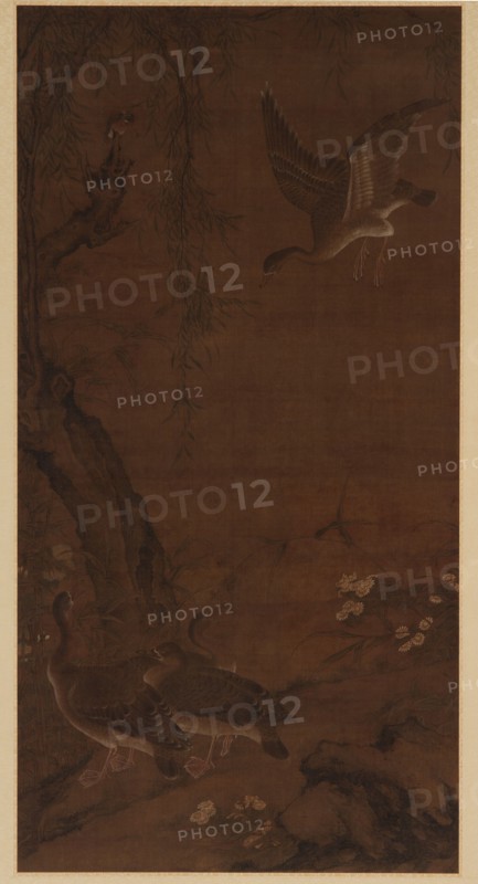 Willow, Geese, and Kingfisher, Ming dynasty, (16th century?). Creator: Unknown.