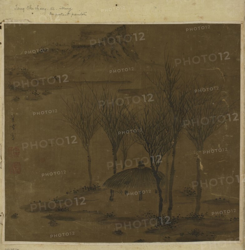 Pavilion in a grove by the water, Ming dynasty, 17th century. Creator: Unknown.