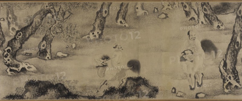 Luohans Moving Through Forests and Sea, Ming dynasty, 16th-17th century. Creator: Unknown.