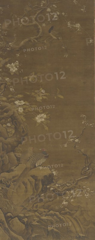 Pheasants and Snow-covered Plum Blossoms, Ming or Qing dynasty, 15th-18th century. Creator: Unknown.