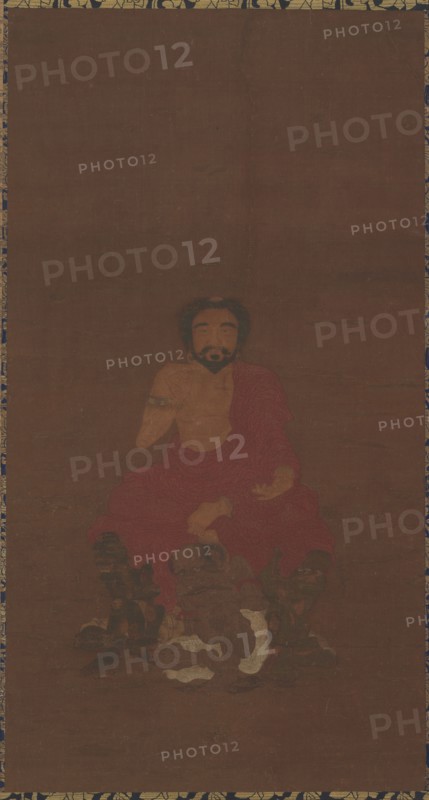 Sakyamuni Seated Upon Three Demon-like Creatures, Possibly Yuan to early Ming dynasty, 14th-15th cen Creator: Unknown.