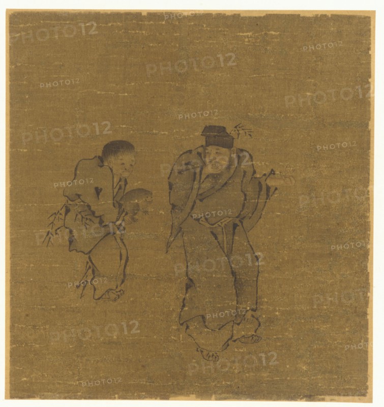 Two Male Figures With a Toad, Ming or Qing dynasty, 17th century. Creator: Unknown.