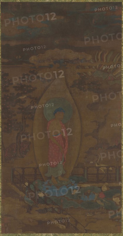 Amitabha Welcoming a Soul to Paradise, Ming dynasty, 16th-17th century. Creator: Unknown.