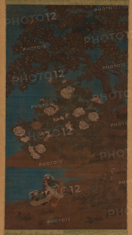 Mandarin ducks and flowers, Ming or Qing dynasty, 17th century. Creator: Unknown.