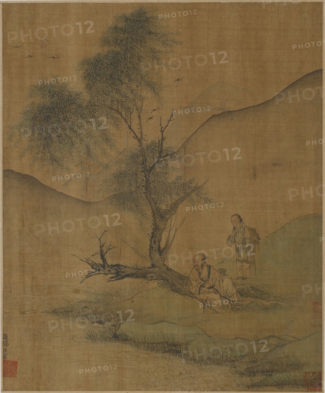 Resting Under Willows, Possibly Ming dynasty, 1368-1644. Creator: Unknown.