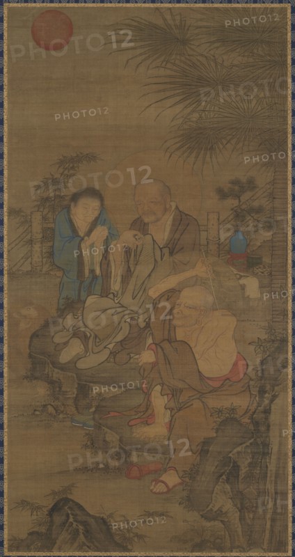 Mending Clothes in the Early Morning Sun, Ming dynasty, 15th-16th century. Creator: Unknown.