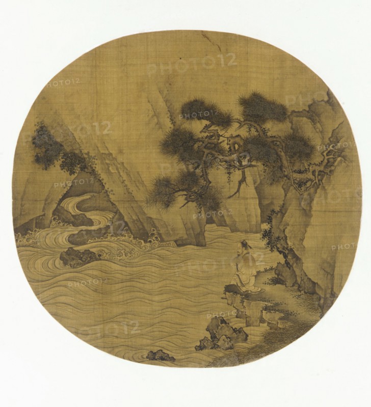 Fishing by a Mountain Torrent, Ming dynasty, 1368-1644. Creator: Unknown.