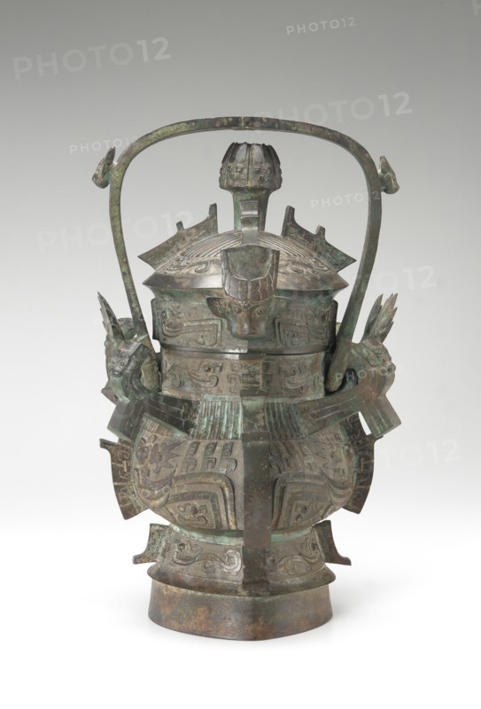 Lidded ritual wine container (you) with birds, Early Western Zhou dynasty, ca. 1050-1000 BCE. Creator: Unknown.