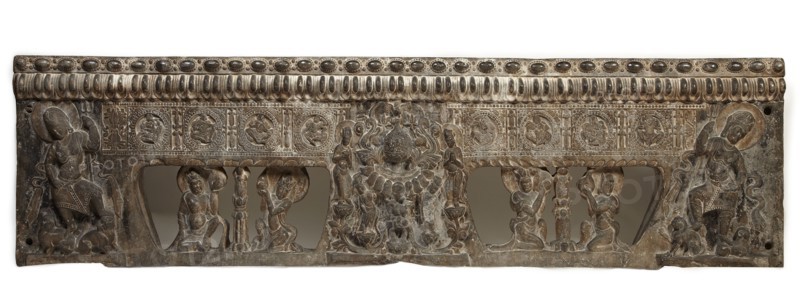 Frontal from the base of a funerary couch..., Period of Division, Northern Qi dynasty, 550-577. Creator: Unknown.