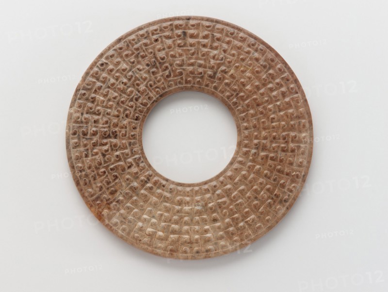 Pendant in the form of a disk (bi) with raised knobs, Eastern Zhou dynasty, 475-221 BCE. Creator: Unknown.