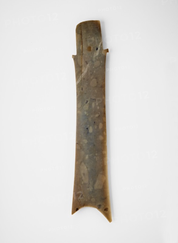 Forked blade (zhang ?), Late Neolithic period, ca. 2000-1700 BCE. Creator: Unknown.
