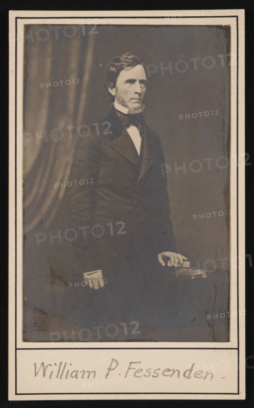 Portrait of William Pitt Fessenden (1806-1869), Before 1869. Creator: Brady's National Photographic Portrait Galleries.