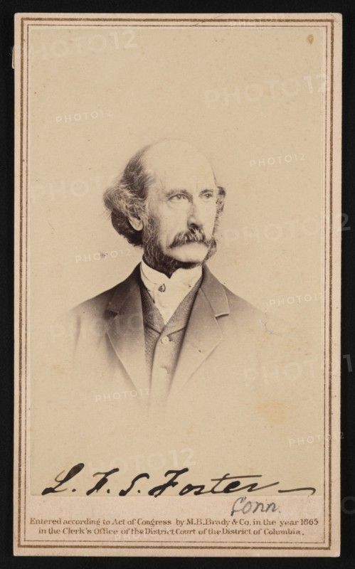 Portrait of LaFayette Sabine Foster (1806-1880), Before 1869. Creator: Brady's National Photographic Portrait Galleries.