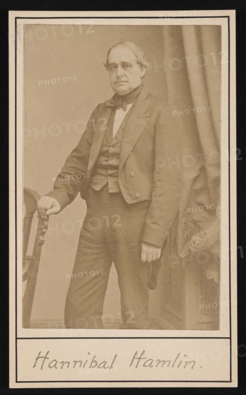 Portrait of Hannibal Hamlin (1809-1891), 1857. Creator: Brady's National Photographic Portrait Galleries.
