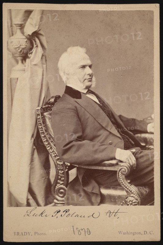 Portrait of Luke Potter Poland (1815-1887), 1870. Creator: Brady's National Photographic Portrait Galleries.