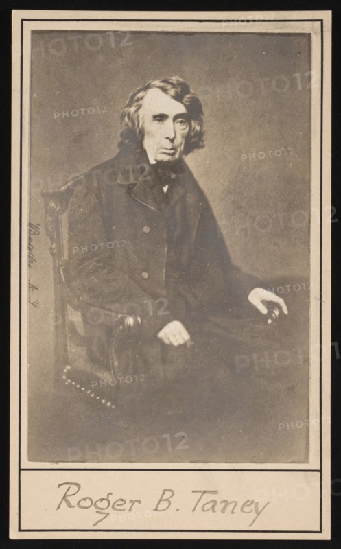 Portrait of Roger Brooke Taney (1777-1864), Before 1864. Creator: Brady's National Photographic Portrait Galleries.
