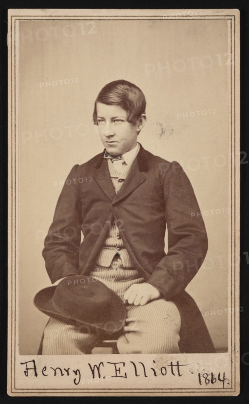 Portrait of Henry Wood Elliott (1846-1930), 1864. Creator: Alexander Gardner.