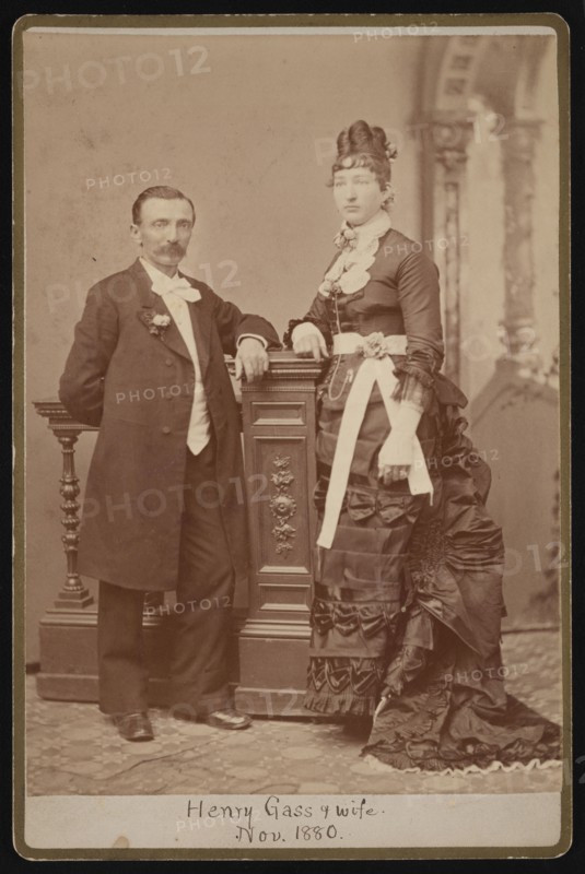 Portrait of Henry Gass (1835-1884) and Wife Emma Dibble, November 1880. Creator: John Goldin.