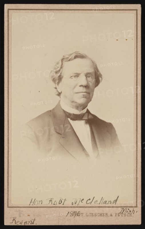 Portrait of Robert McClelland (1807-1880), 1870. Creator: Loescher & Petsch.