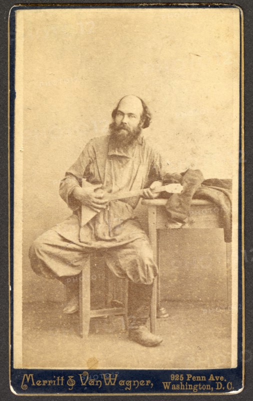 Portrait of Unidentified Man with Balalaika, Between 1886 and 1895. Creator: Merritt & Van Wagner.
