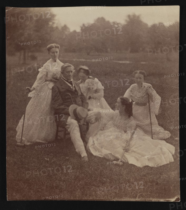 Group portrait of Joseph Henry (1797-1878) and family, circa 1865.  Creator: Titian Ramsay Peale.