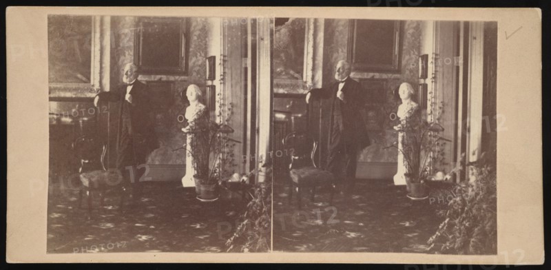 Titian Ramsay Peale at G Street Residence, Washington, D.C. - Front Parlor, Circa 1862. Creator: Titian Ramsay Peale.