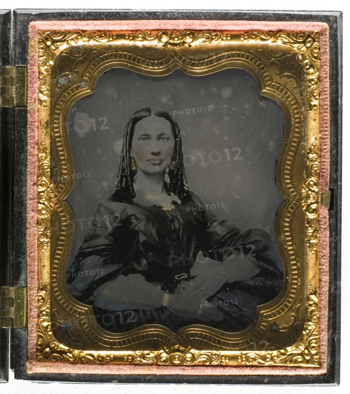 Untitled [portrait of a woman with ringlets], 1855/75. Creator: Unknown.