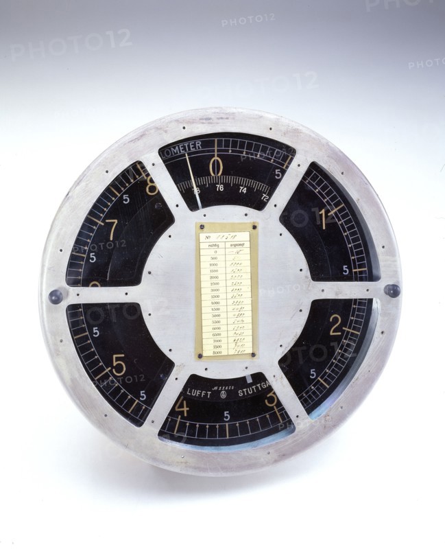 Altimeter, Zeppelin, L-49. Creator: G Lufft.