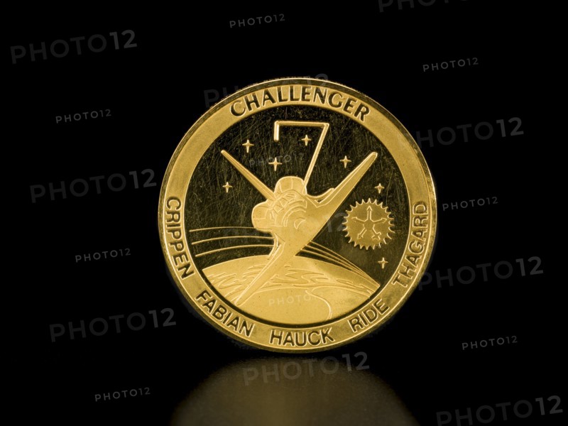 National Air and Space Museum STS-7 Medal awarded to Sally Ride, 1980s. Creator: Franklin Mint.