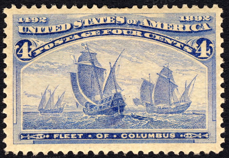 4c Fleet of Columbus single, 1893. Creator: American Bank Note Company.