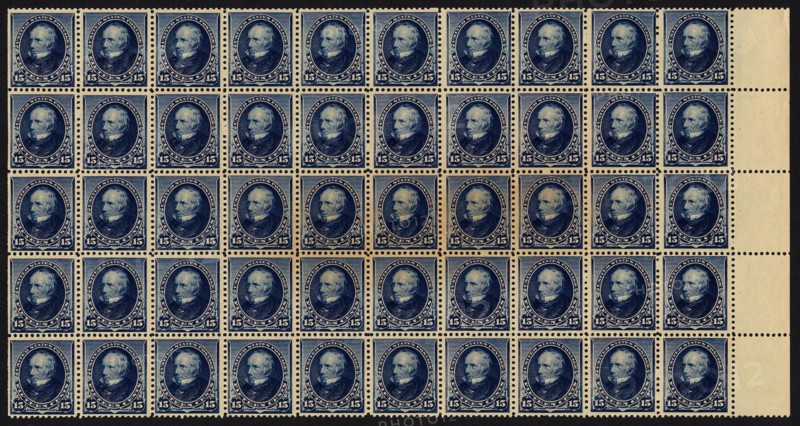 15c Henry Clay block of fifty, February 22, 1890. Creator: American Bank Note Company.