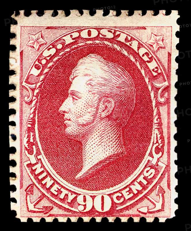 90c Commodore Oliver Hazard Perry special printing single, 1875. Creator: Continental Bank Note Company.