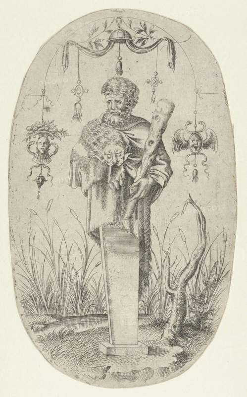 Hercules With His Club, 1535-55. Creator: Jean Mignon.