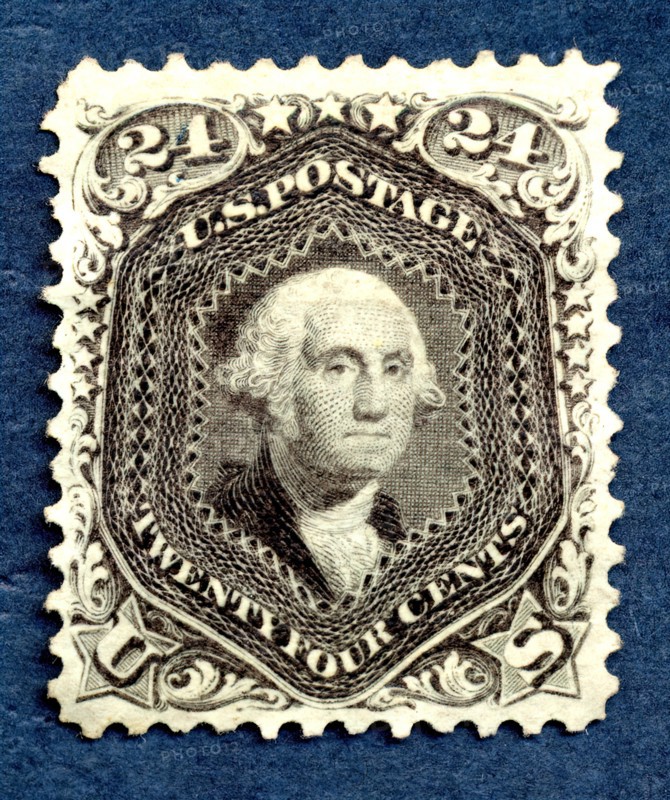 24c Washington re-issue single, 1875. Creator: National Bank Note Company.