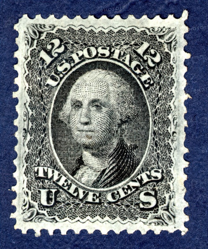 12c Washington F Grill single, 1867. Creator: Unknown.