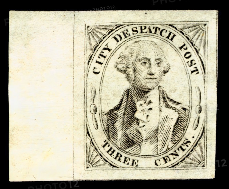 3c Washington City Despatch local post stamp, 1842. Creator: Unknown.