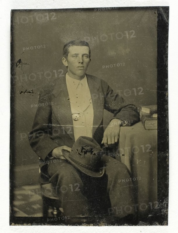 Untitled (Portrait of Seated Man with Hat in Lap), 1850/99. Creator: Unknown.