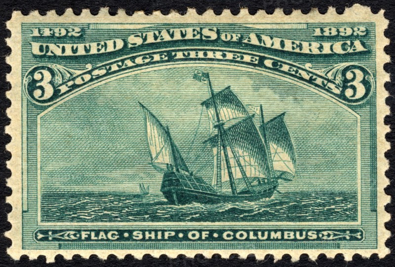 3c Flagship of Columbus single, 1893. Creator: Unknown.
