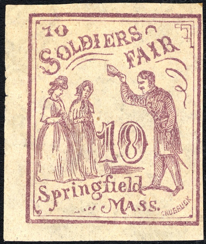 10c Springfield Soldiers' Fair single, 1864. Creator: Unknown.