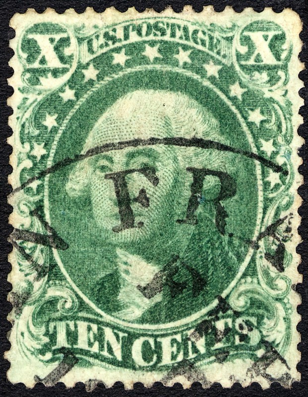 10c Washington type IV single, 1857. Creator: Unknown.