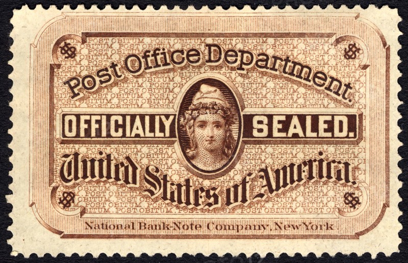 Post Office seal, 1877. Creator: National Bank Note Company.