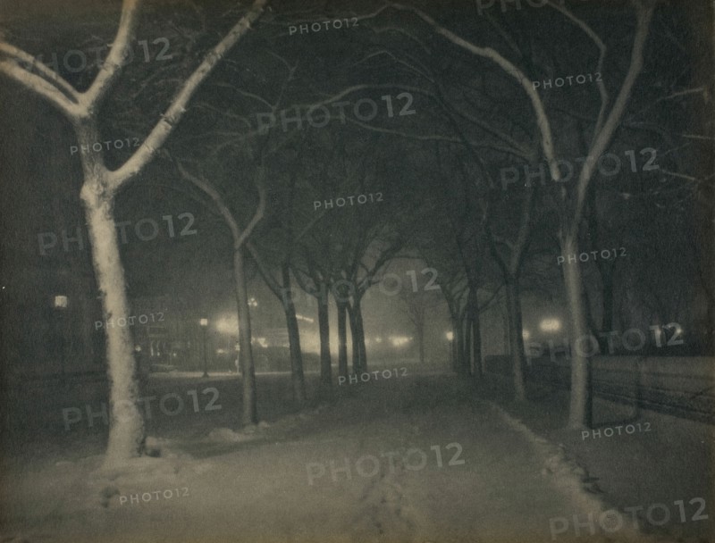 An Icy Night, New York, 1898. Creator: Alfred Stieglitz.