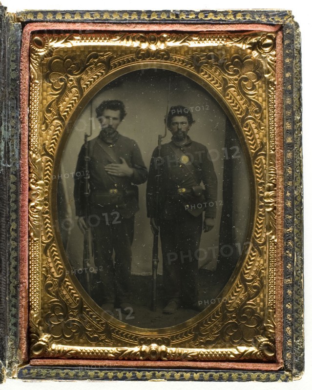 Unitlted (Two Soldiers), 1855/99. Creator: Unknown.