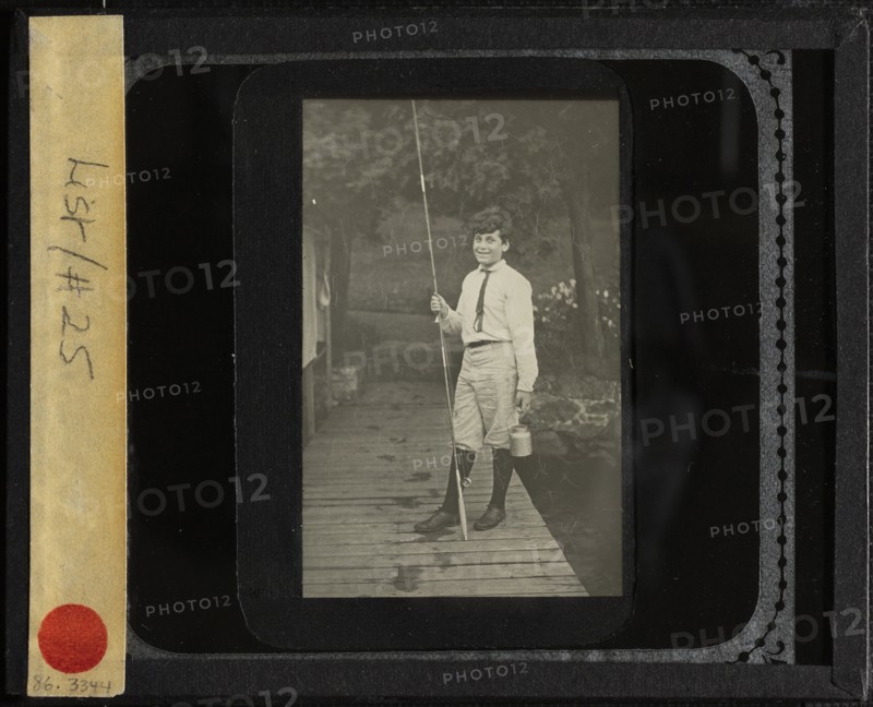 Untitled (Howard with fishing pole), 1910 or 1912. Creator: Alfred Stieglitz.
