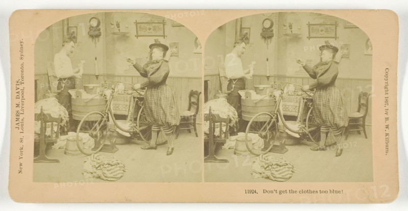 Don't get the clothes too blue!, 1897. Creator: BW Kilburn.
