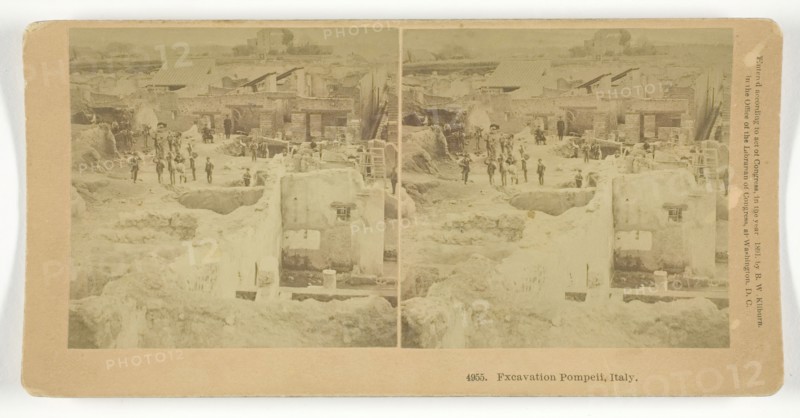 Excavation Pompeii, Italy, 1891. Creator: Benjamin West Kilburn.