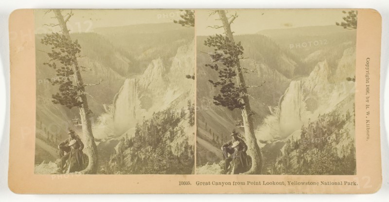 Great Canyon from Point Lookout, Yellowstone National Park, 1896. Creator: BW Kilburn.