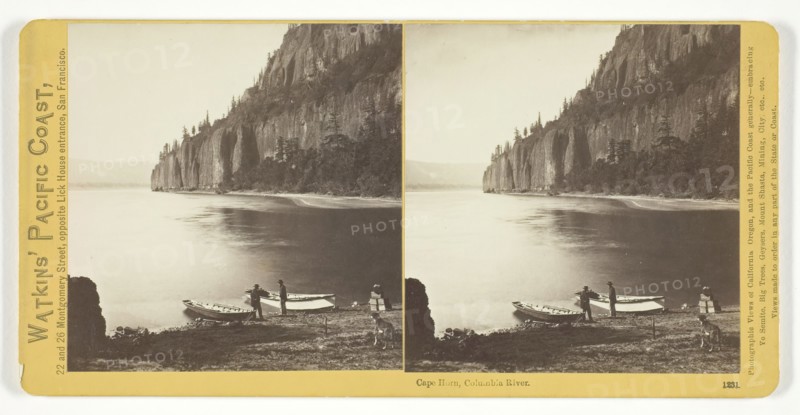 Cape Horn, Columbia River, 1867. Creator: Carleton Emmons Watkins.